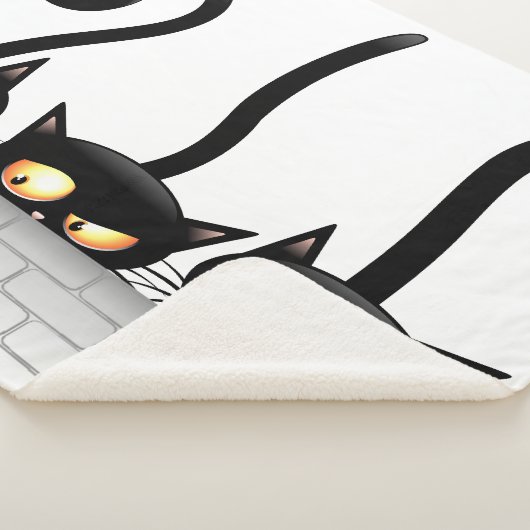 Katten Ondeugende, Speelse en Grappige Karakters Sherpa Deken (3/4)