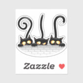 Katten Ondeugende, Speelse en Grappige Karakters Sticker (Vel)