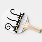 Katten Ondeugende, Speelse en Grappige Karakters Tafeltennisbatje (Zijkant)
