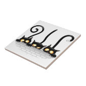 Katten Ondeugende, Speelse en Grappige Karakters Tegeltje (Zijkant)