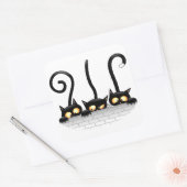 Katten Ondeugende, Speelse en Grappige Karakters Vierkante Sticker (Envelop)