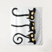 Katten Ondeugende, Speelse en Grappige Karakters Wandkleed (Voorkant)