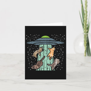 Katten ontvoerd door UFO Funny Alien Space Lover M Kaart