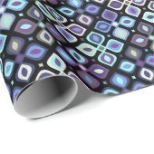 Katten-oog 60's geïnspireerde geometrische flora cadeaupapier (Rol Hoek)