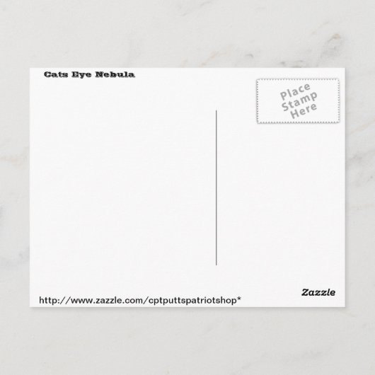 Katten Oog Nebula Briefkaart (Achterkant)