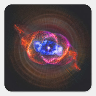 Katten Oog Nebula Vierkante Sticker