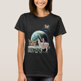 Katten Oorlog Kat In De Ruimte Ridder Lama Kitten T-shirt