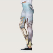 Katten, oorspronkelijke kunst, pastelkleuren, scha leggings (Links)