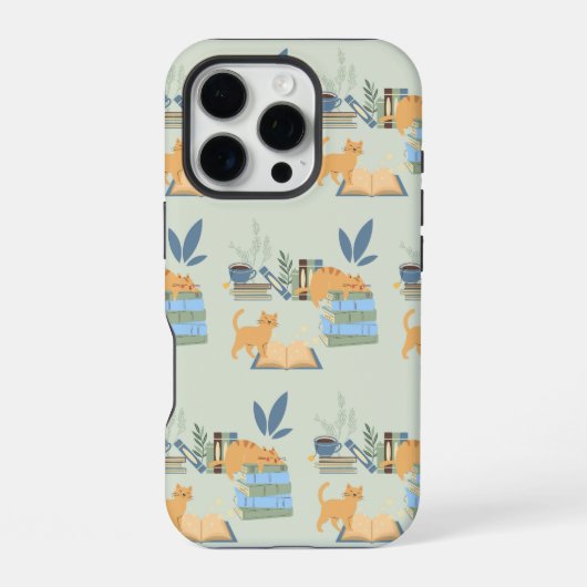 Katten op Boeken iPhone Hoesje (Achterkant)