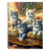 Katten op de bank - leuke scène in  look notitieboek (Voorkant)