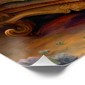 Katten op de bank - leuke scène in look perfect poster (Hoek)