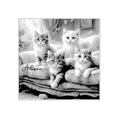 Katten op de bank - leuke scène in  look rubberstempel (Afrduk)