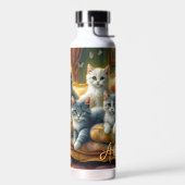 Katten op de bank - leuke scène in  look waterfles (Links)