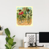  katten op de fiets poster (Thuiskantoor)
