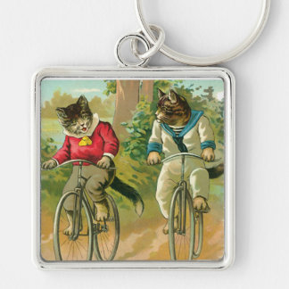  katten op de fiets sleutelhanger