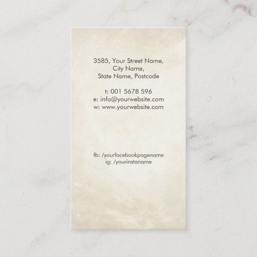 Katten op de krabpaal tekening visitekaartje (Achterkant)