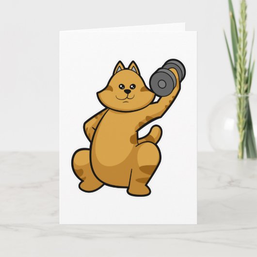 Katten op de schouder training met dumbbell kaart (Voorkant)