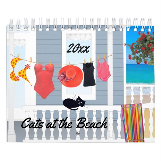 Katten op de strand agenda kalender (Hoes)