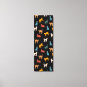 Katten op de zwarte canvas afdruk (Voorkant)