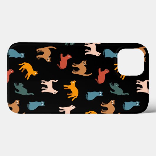 Katten op de zwarte Case-Mate iPhone case (Achterkant (horizontaal))