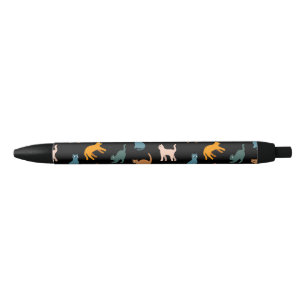 Katten op de zwarte inkt pen