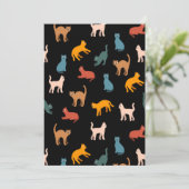 Katten op de zwarte kaart (Staand voorkant)