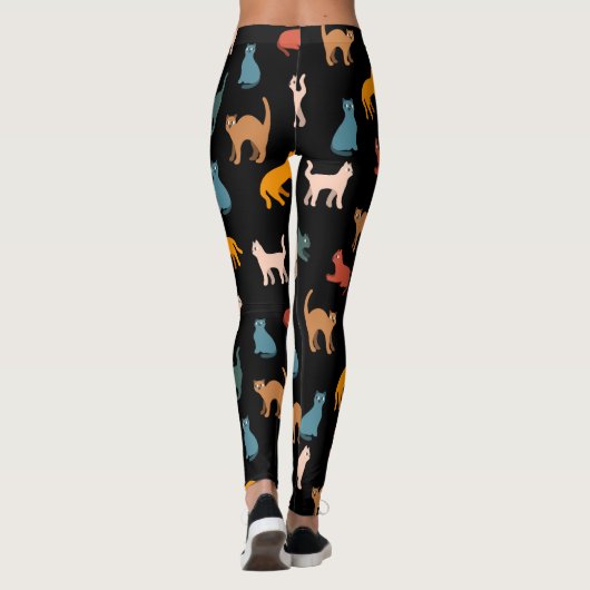 Katten op de zwarte leggings (Achterkant)