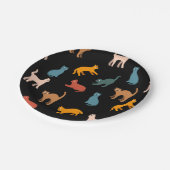 Katten op de zwarte papieren bordje (Gekanteld)
