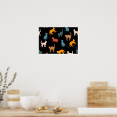 Katten op de zwarte poster (Keuken)