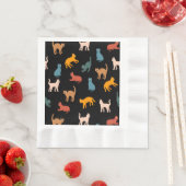 Katten op de zwarte servet (Insitu)