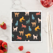 Katten op de zwarte servet (Insitu)
