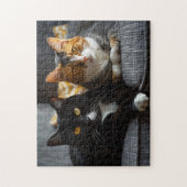 Katten op een bank legpuzzel (Verticaal)