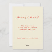 Katten op een kerstboom feestdagenkaart (Achterkant)