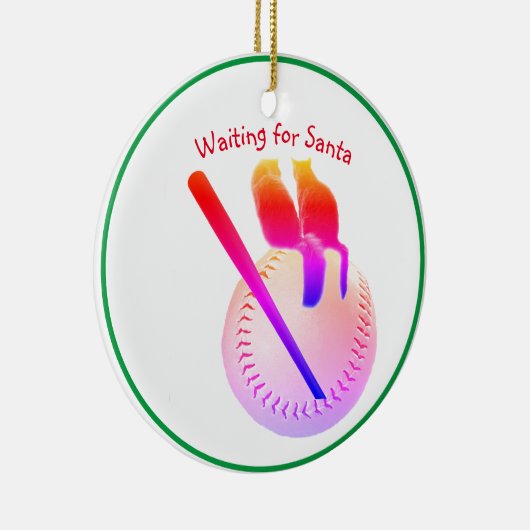 Katten op een Ornament van honkbalkeramiek (Rechts)