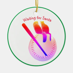 Katten op een Ornament van honkbalkeramiek