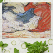 Katten op een rode doek, Franz Marc Theedoek (Gevouwen)