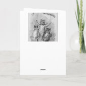 Katten op een schommel- Louis Wain bedankje Bedankkaart (Achterkant)