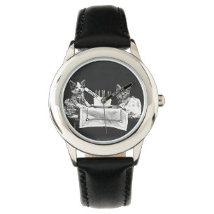  katten op een verjaardagsfeestje horloge