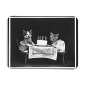 katten op een verjaardagsfeestje magneet (Horizontaal)