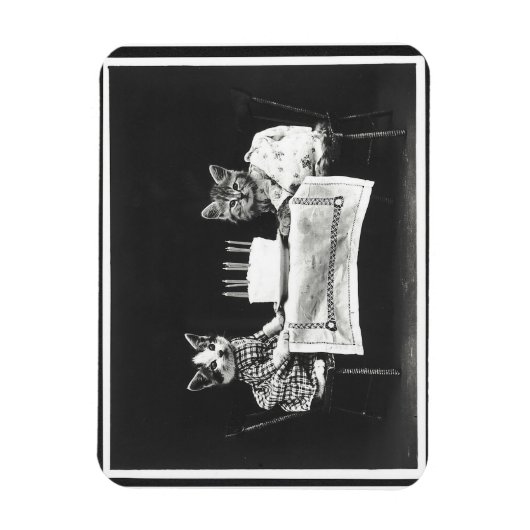 katten op een verjaardagsfeestje magneet (Verticaal)