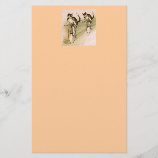  katten op fietsen briefpapier (Voorkant)
