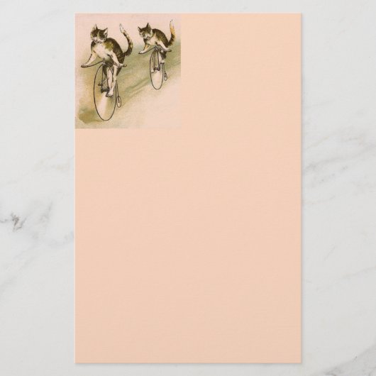  katten op fietsen briefpapier (Voorkant)