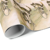 Katten op fietsen cadeaupapier (Rol Hoek)