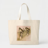 katten op fietsen grote tote bag (Voorkant)