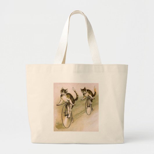 katten op fietsen grote tote bag (Voorkant)