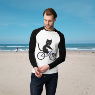 Katten op fietsen met kattensportfietser t-shirt