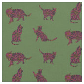 Katten op groen stof (Close Up)