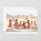 Katten op het marktplein door Louis Wain Briefkaart (Voorkant / Achterkant)