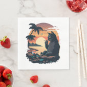 Katten op het strand met de sigaret servet (Insitu)