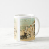 "Katten op het strand "  Mok (Voorkant rechts)